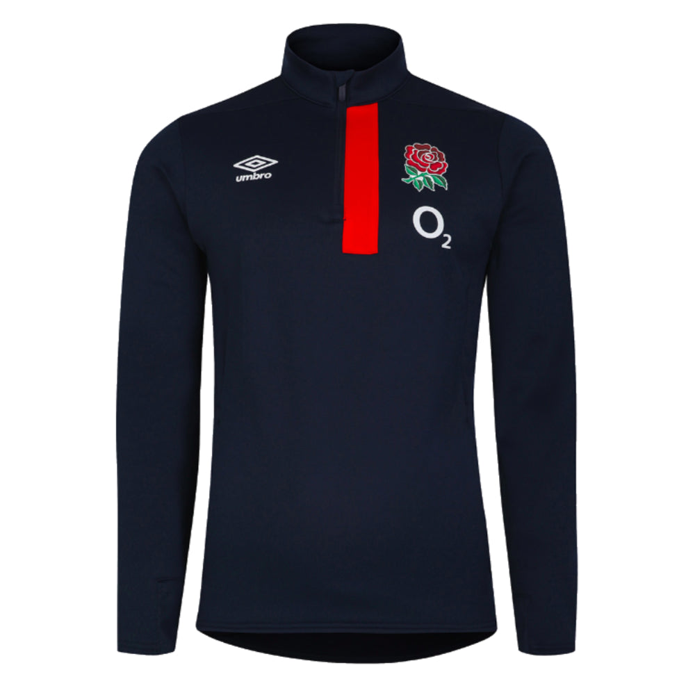 2023-2024 England Rugby 1/2 Zip Fleece (Navy Blazer) Product - Fleeces Umbro   