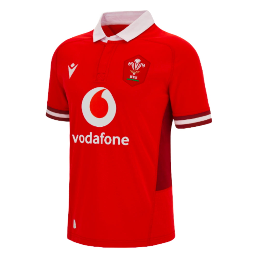 2023-2024 Wales Home WRU Rugby Shirt (Kids) Product - Football Shirts Macron   