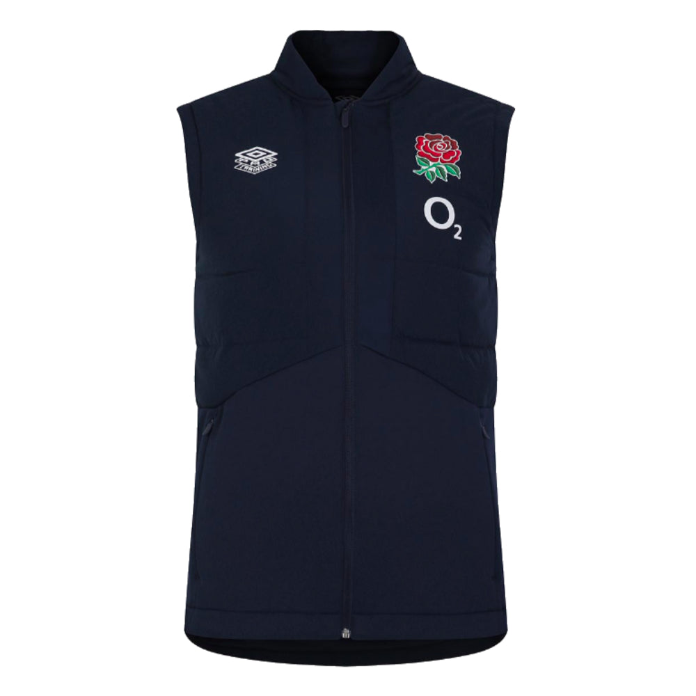 2023-2024 England Rugby Gilet (Navy Blazer) Product - Jackets Umbro   