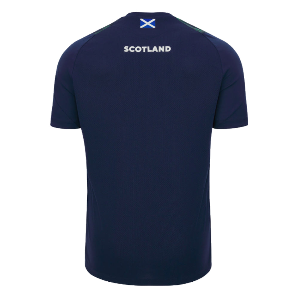 2023-2024 Scotland Rugby Gym Training Shirt (Navy) Product - Training Shirts Macron   