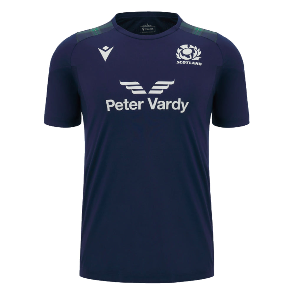 2023-2024 Scotland Rugby Gym Training Shirt (Navy) Product - Training Shirts Macron   