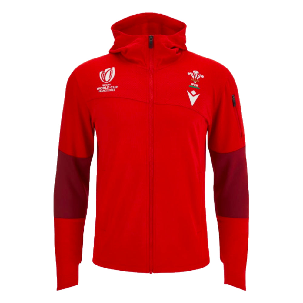 2023-2024 Wales Rugby WRU Anthem Jacket (Red) Product - Jackets Macron   