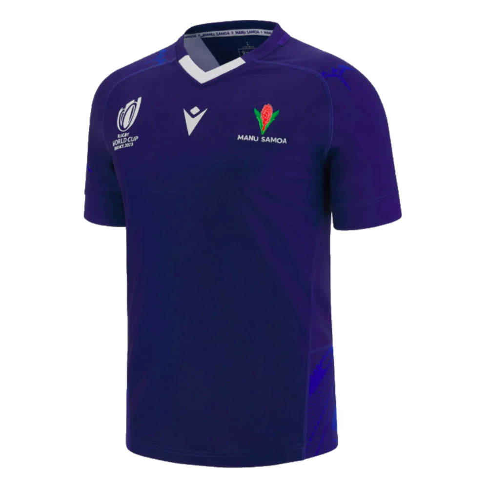 Samoa RWC 2023 XV Home Poly Rugby Shirt Product - Football Shirts Macron   