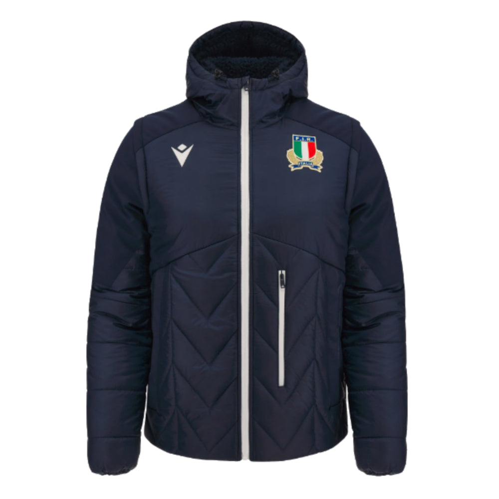 2023-2024 Italy Rugby Official Travel Bomber Jacket (Navy) Product - Jackets Macron   