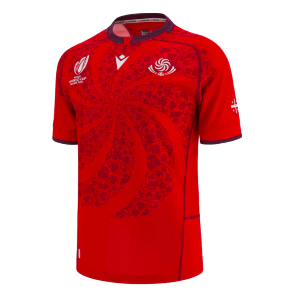 2023-2024 Georgia Rugby Replica Home Shirt Product - Football Shirts Macron   