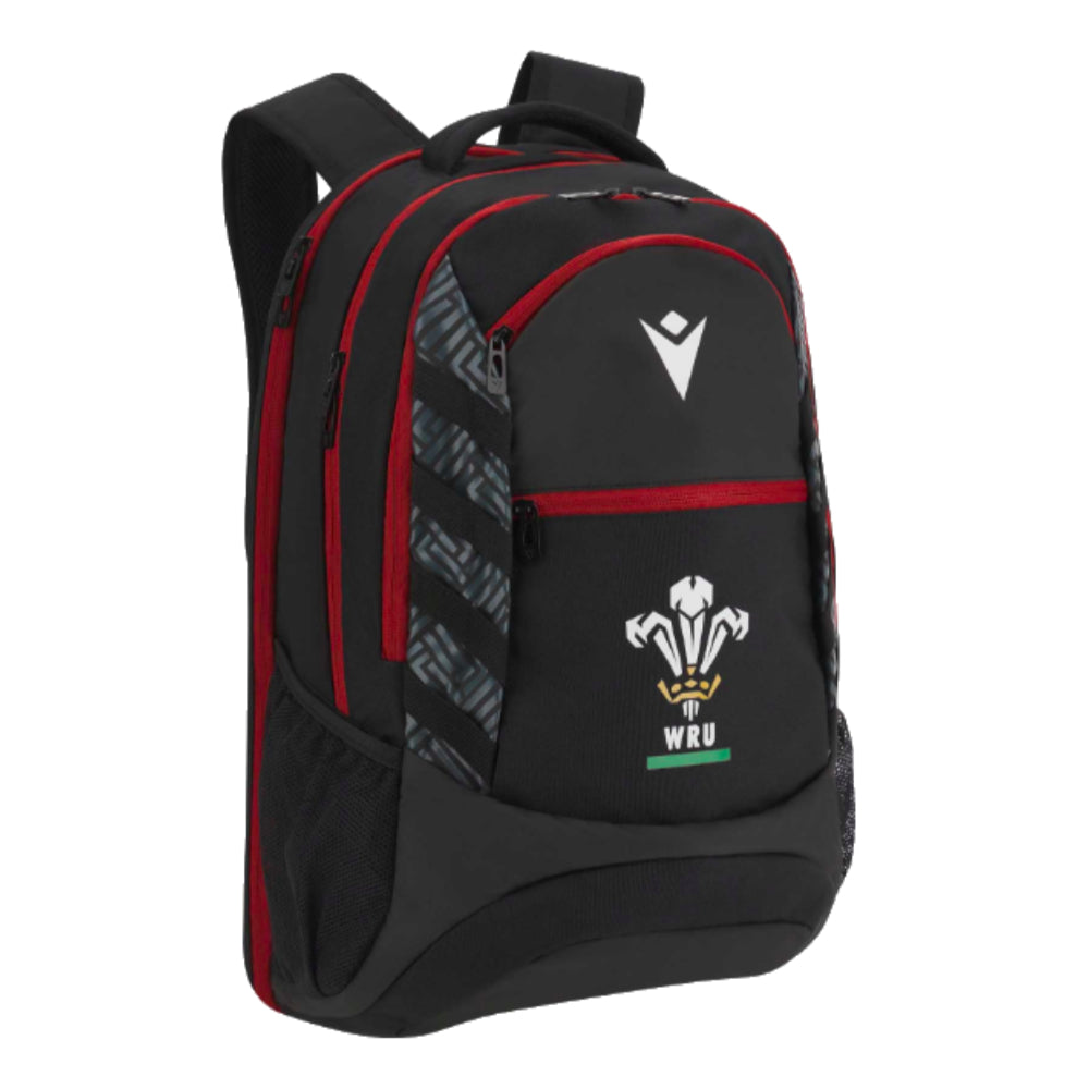 2023-2024 Wales Rugby Backpack (Black) Product - Bags Macron   