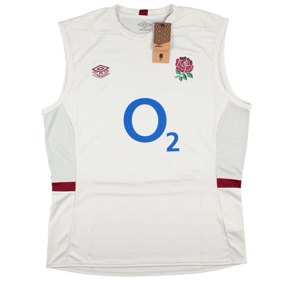 2023-2024 England Rugby Sleeveless Shirt (Foggy Dew) Product - Sleeveless Umbro   