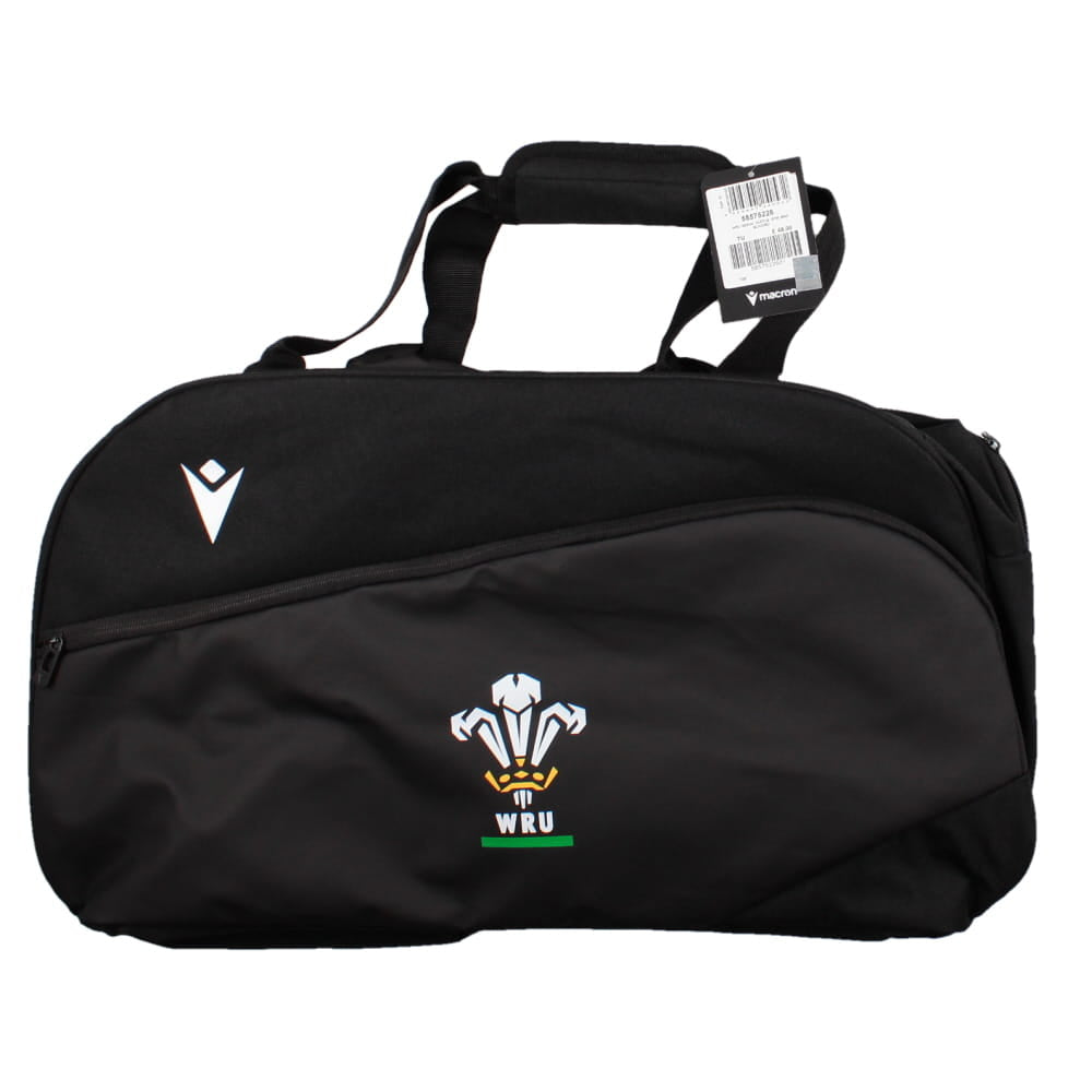 2023-2024 Wales Rugby Gym Duffel Bag (Black) Product - Bags Macron   