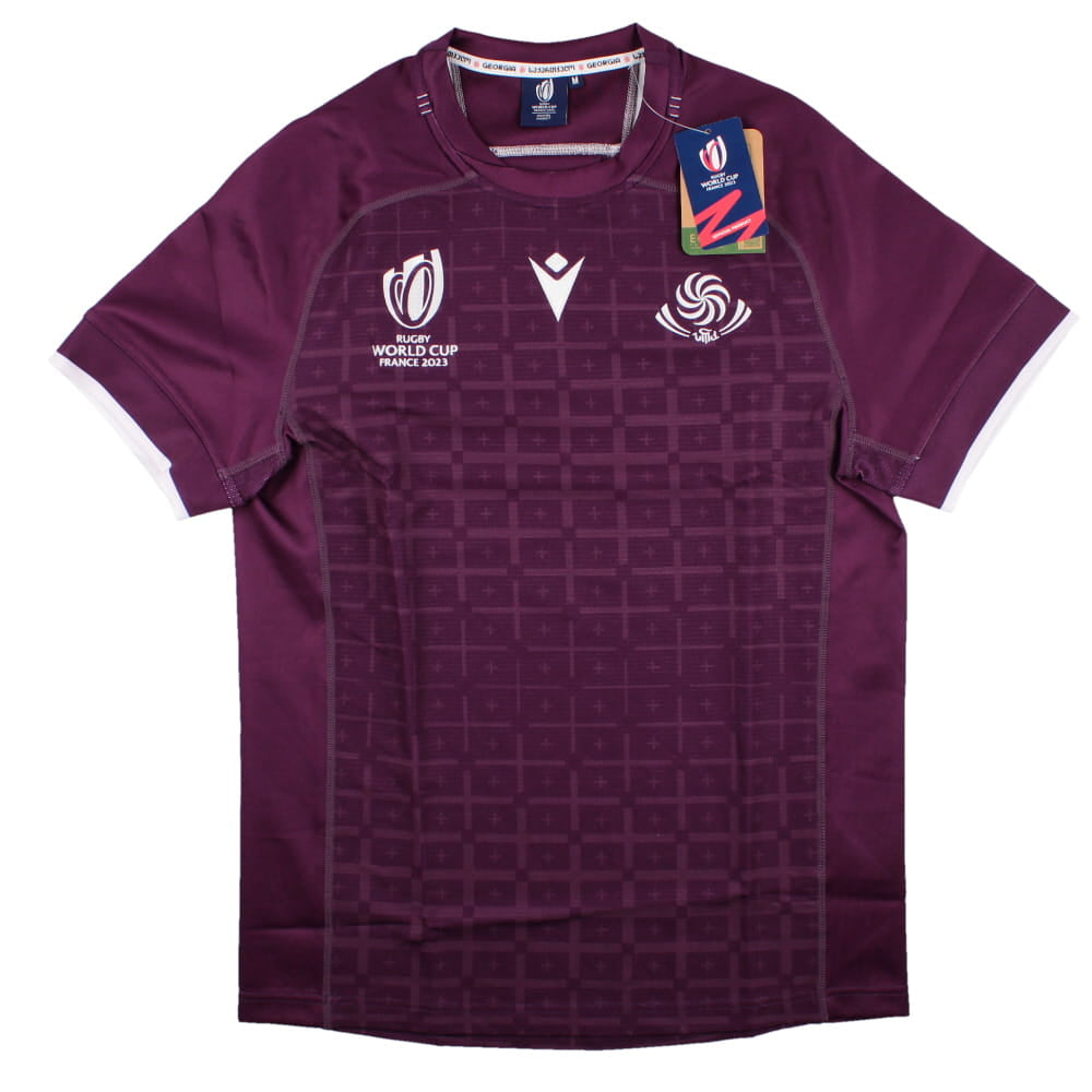 2023-2024 Georgia RWC Warm-Up Rugby Training Shirt Product - Training Shirts Macron   