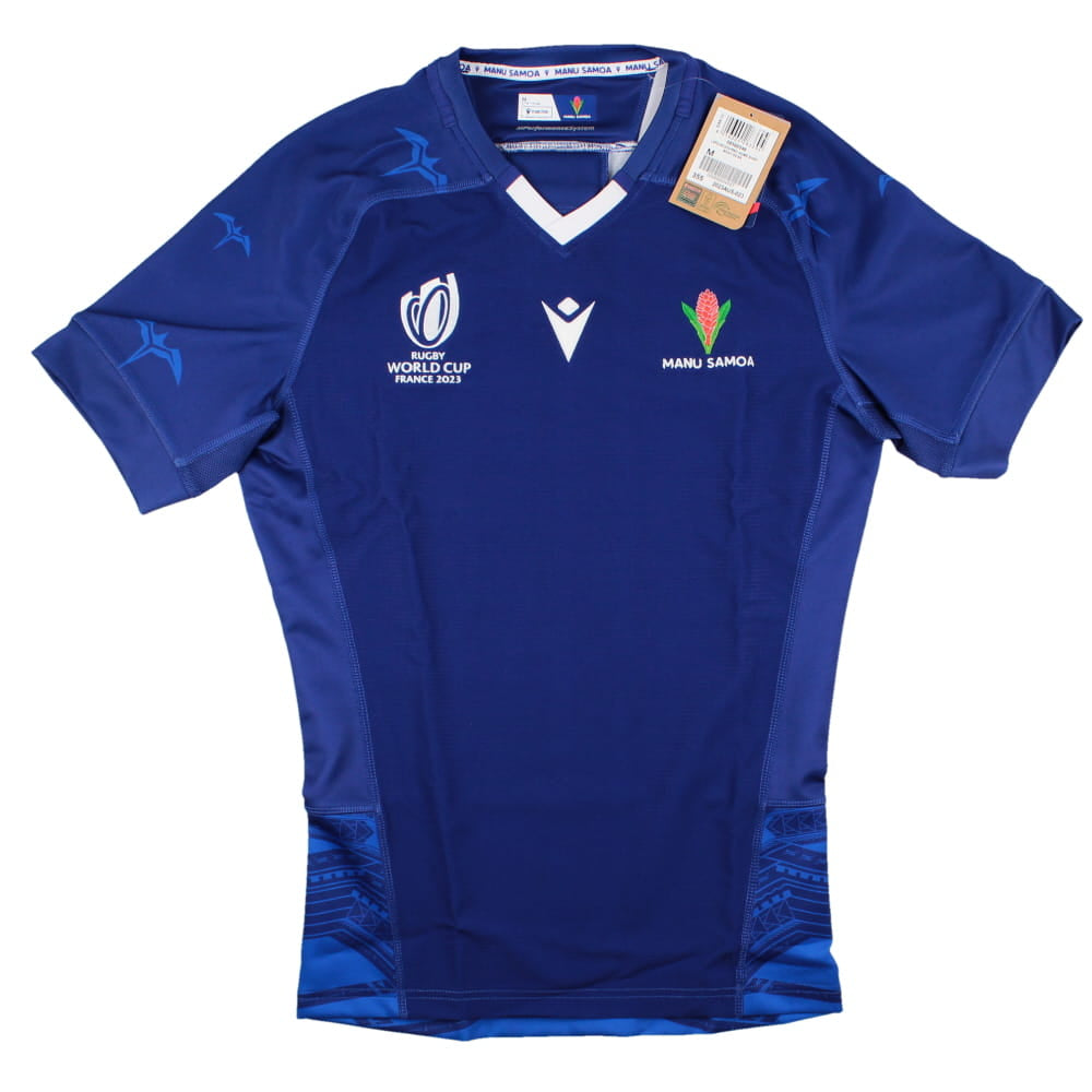Samoa RWC 2023 Away Rugby Body Fit Shirt Product - Football Shirts Macron   