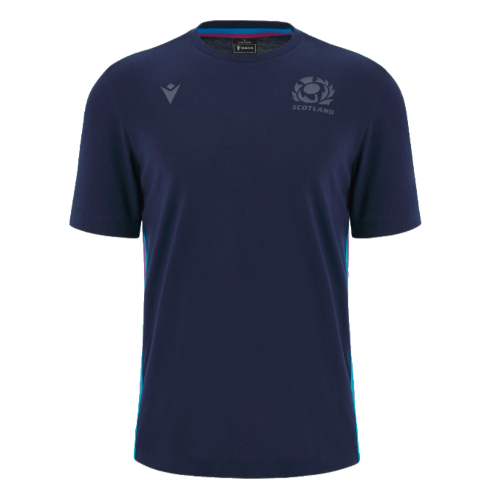 2023-2024 Scotland Rugby Leisure Tee (Navy) Product - T-Shirt Macron   