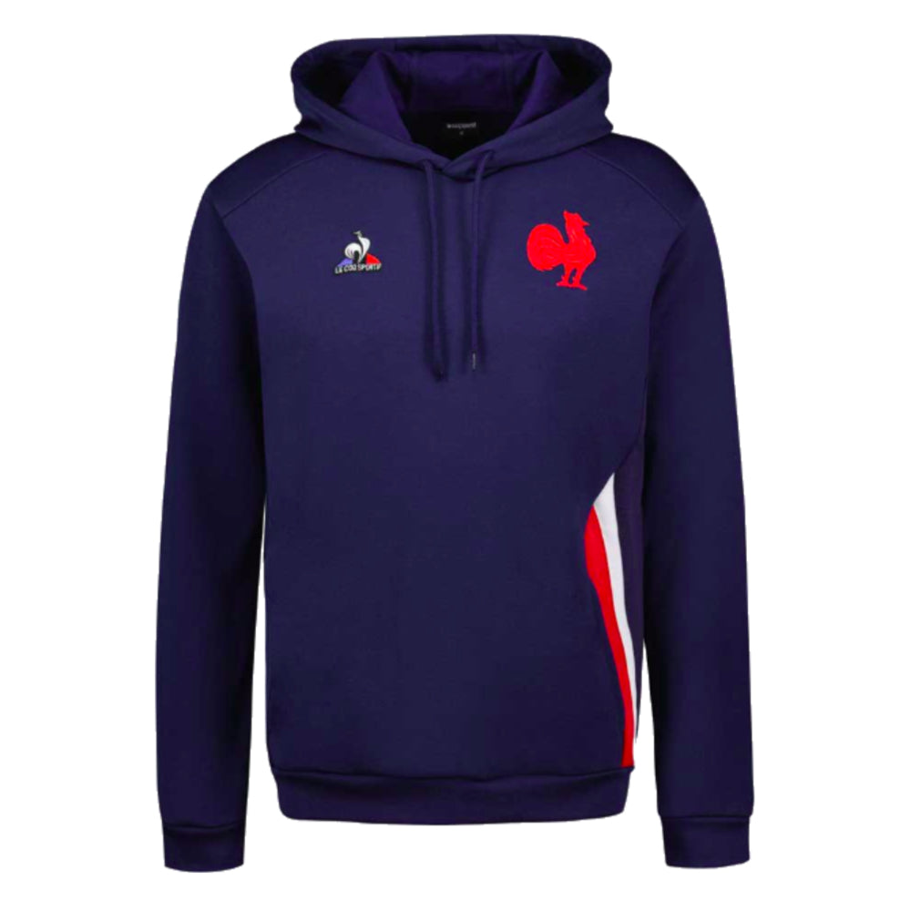 2023-2024 France Rugby Presentation Hoody (Blue) Product - Hoodies Le Coq Sportif   