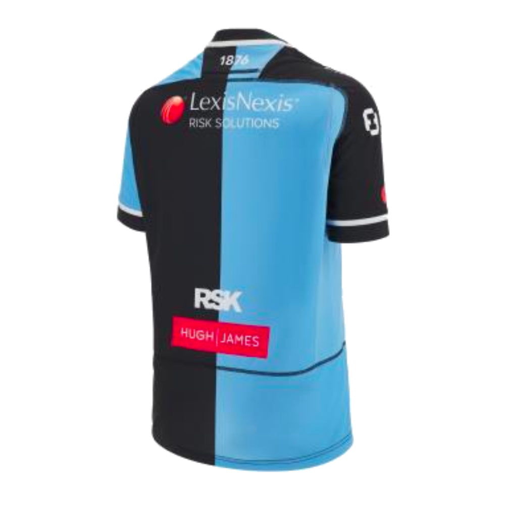 2023-2024 Cardiff Blues Home Rugby Shirt (Kids) (Your Name) Product - Hero Shirts Macron   