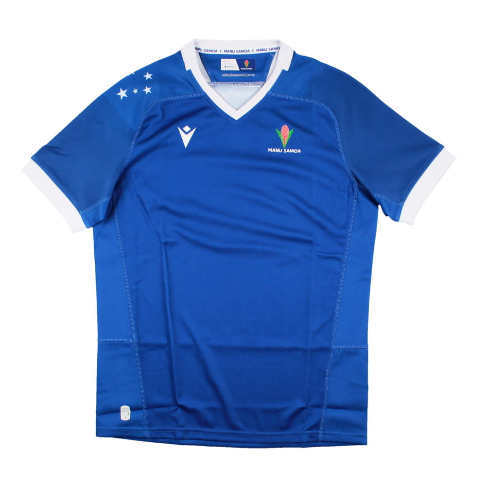 2023-2024 Samoa Away Rugby Poly Replica Shirt (Kids) Product - Football Shirts Macron   