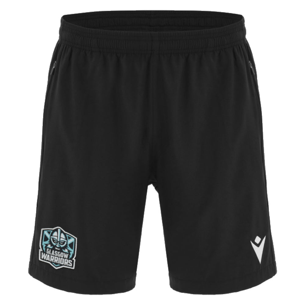 2023-2024 Glasgow Rugby Micro Bermuda Shorts (Black) Product - Shorts Macron   