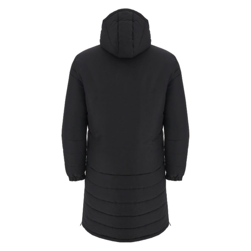2023-2024 Glasgow Warriors Rugby Below Knee Long Jacket (Black) Product - Jackets Macron   