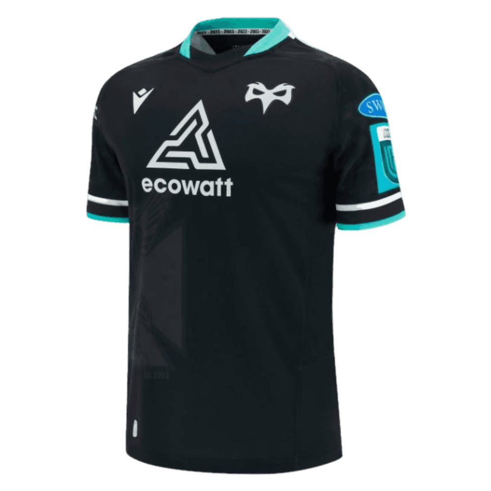 2023-2024 Ospreys Rugby Home Poly Replica Shirt Product - Football Shirts Macron   