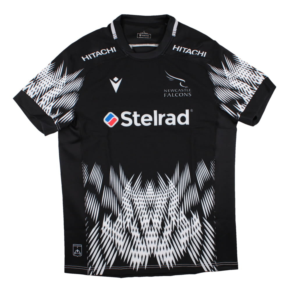 2023-2024 Newcastle Falcons Rugby Training Jersey (Black) Product - Training Shirts Macron   