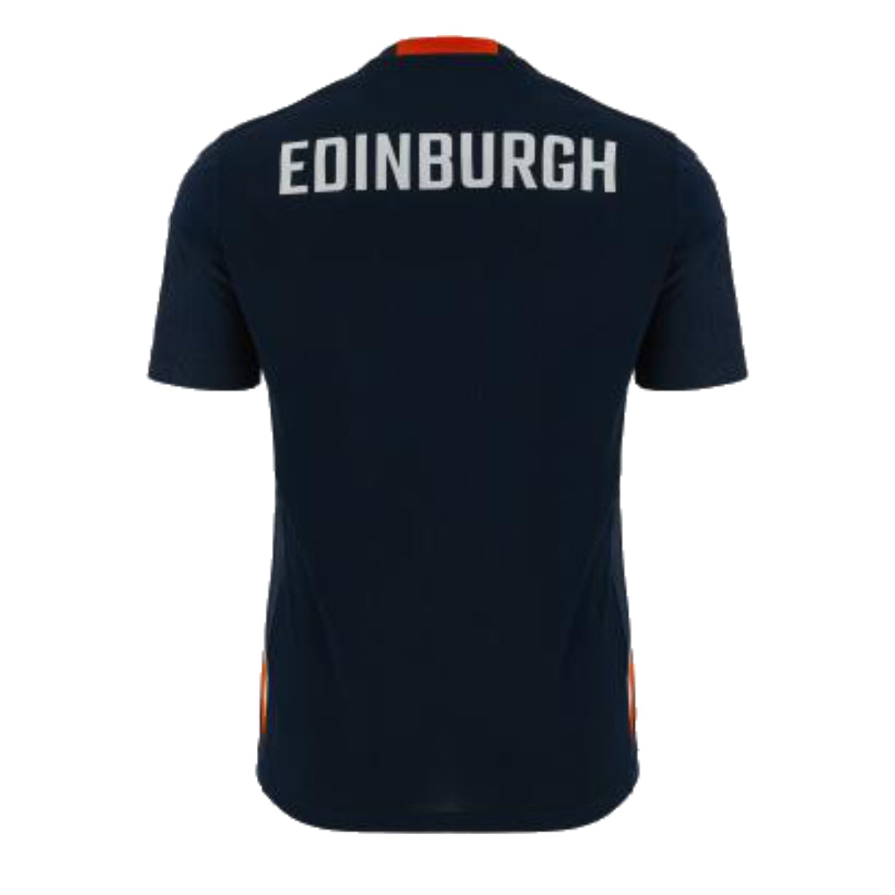 2023-2024 Edinburgh Rugby Training Player Shirt (Navy) (Your Name) Product - Hero Shirts Macron   