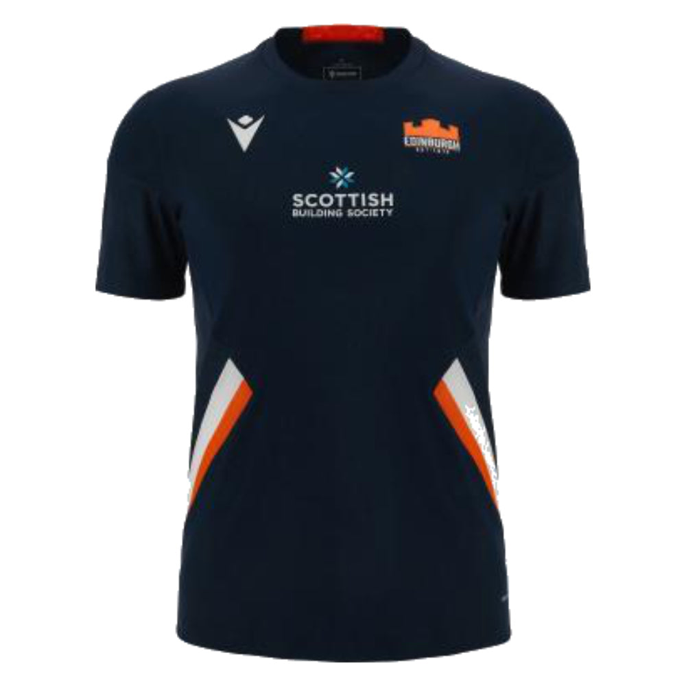 2023-2024 Edinburgh Rugby Training Player Shirt (Navy) Product - Training Shirts Macron   