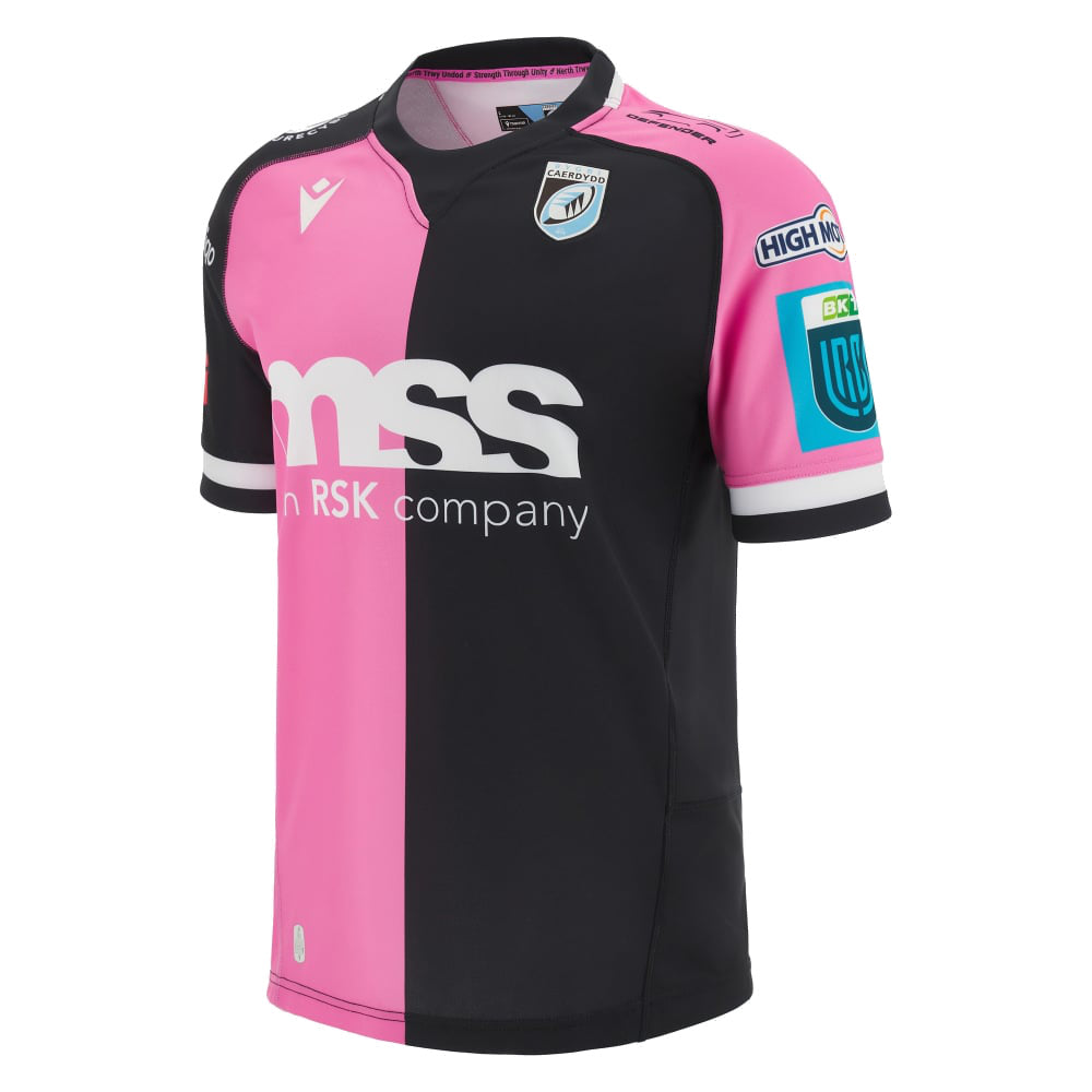 2023-2024 Cardiff Blues Rugby Away Poly Replica Shirt Product - Football Shirts Macron   