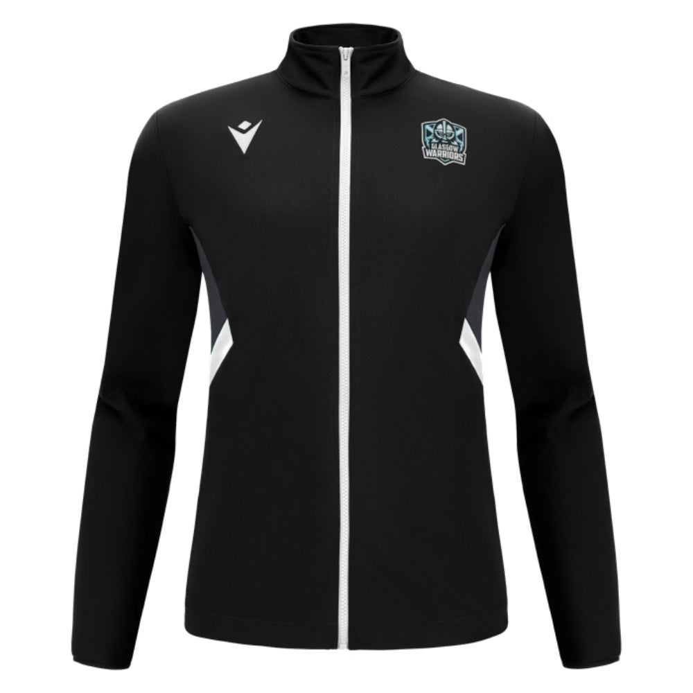 2023-2024 Glasgow Warriors Pre Match Anthem Jacket (Black) Product - Jackets Macron   