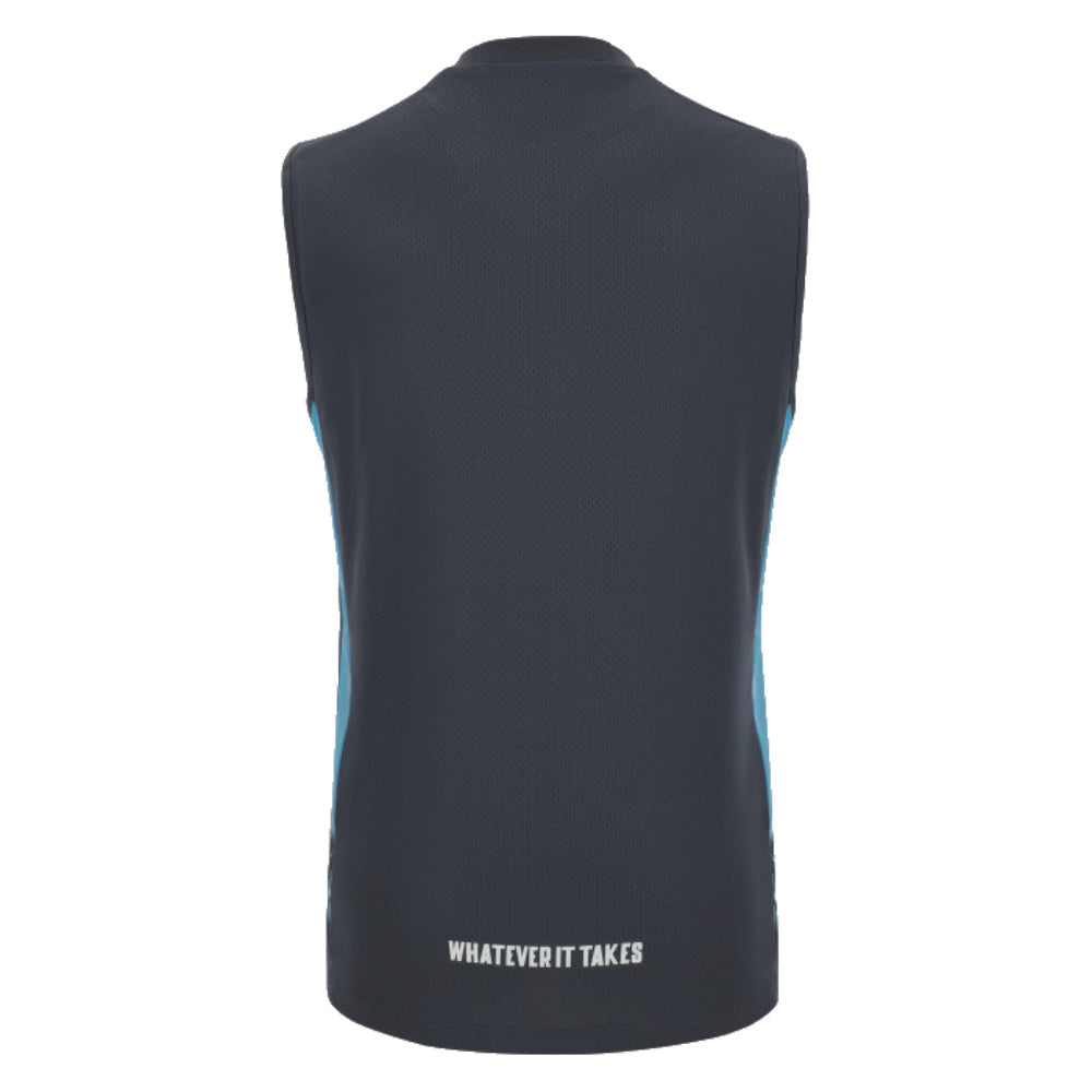 2023-2024 Glasgow Warriors Rugby Sleeveless Vest (Grey) Product - Sleeveless Macron   