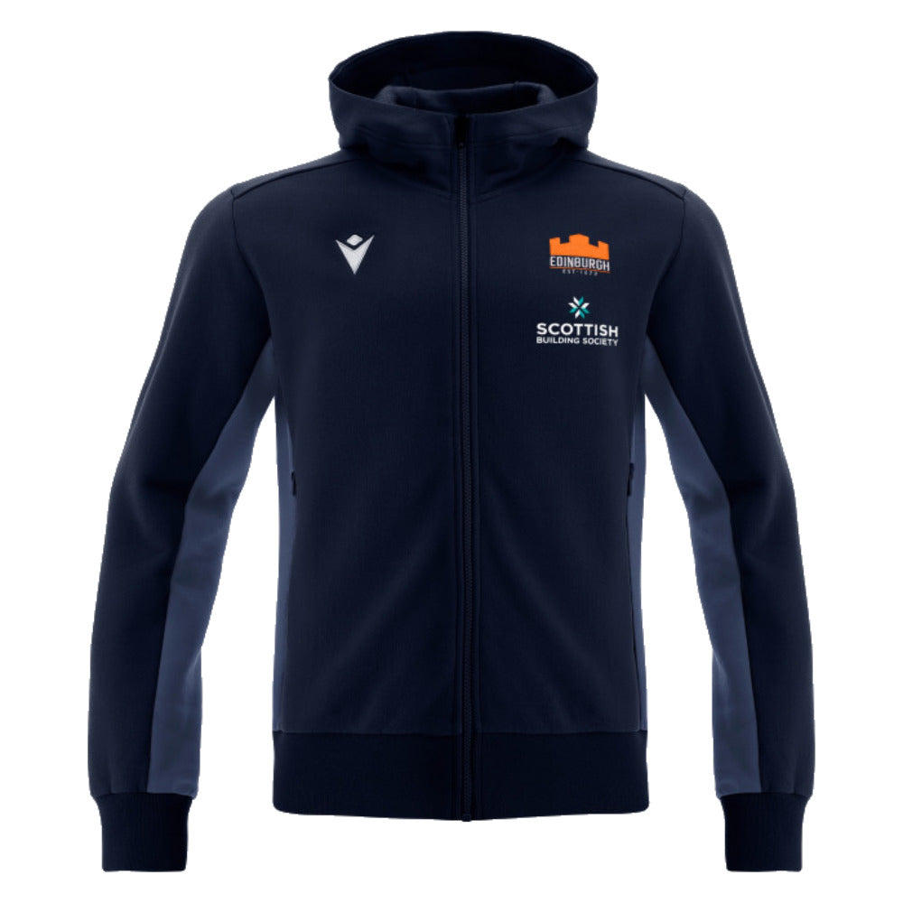 2023-2024 Edinburgh Rugby Full Zip Sweatshirt (Navy) Product - Sweat Tops Macron   