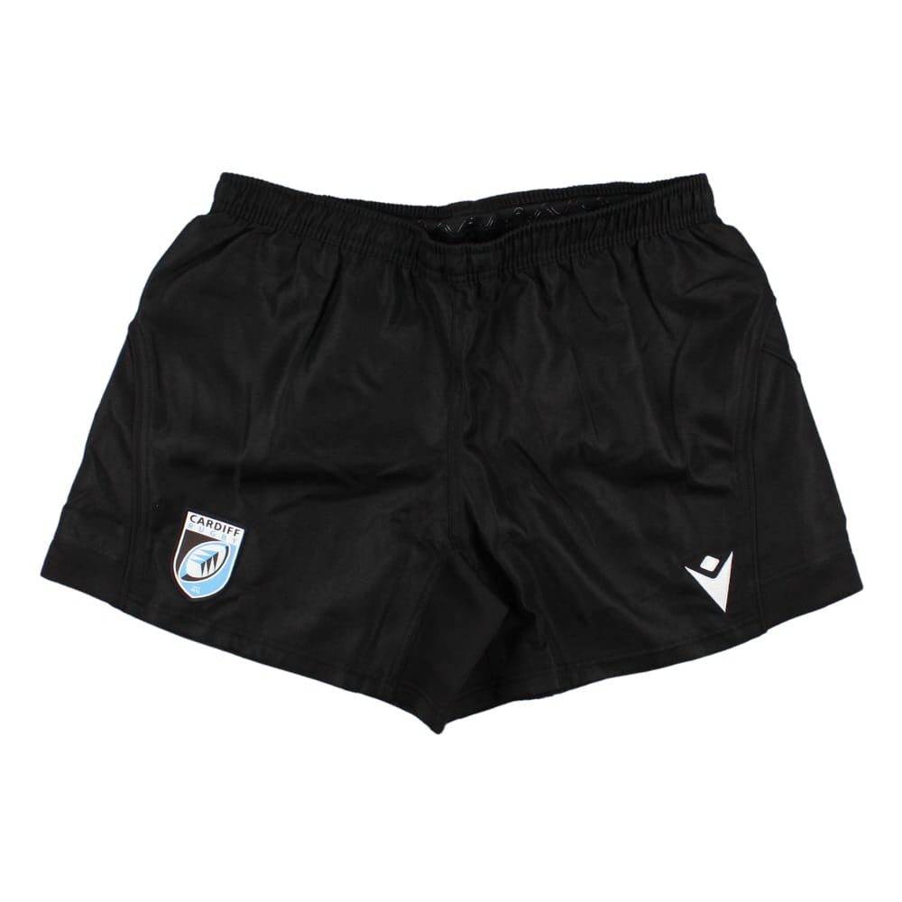 2023-2024 Cardiff Blues Rugby Training Shorts (Black) Product - Shorts Macron   