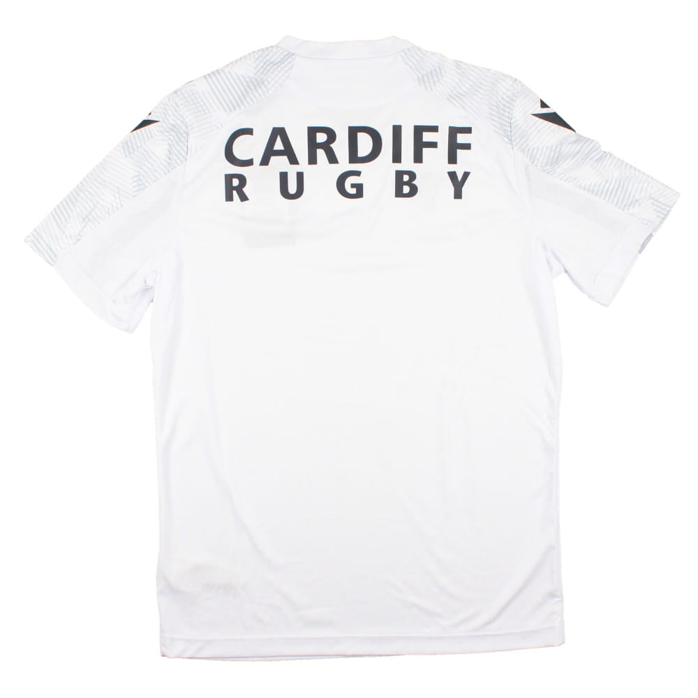 2023-2024 Cardiff Blues Rugby Training Poly Shirt (White) Product - Training Shirts Macron   