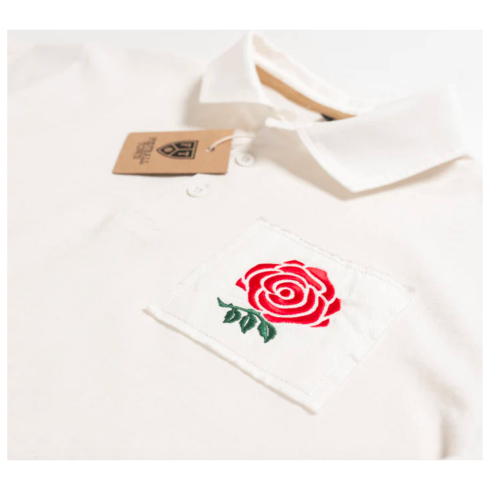 England Red Rose Retro Rugby Jersey (White) Product - Football Shirts Football Town   