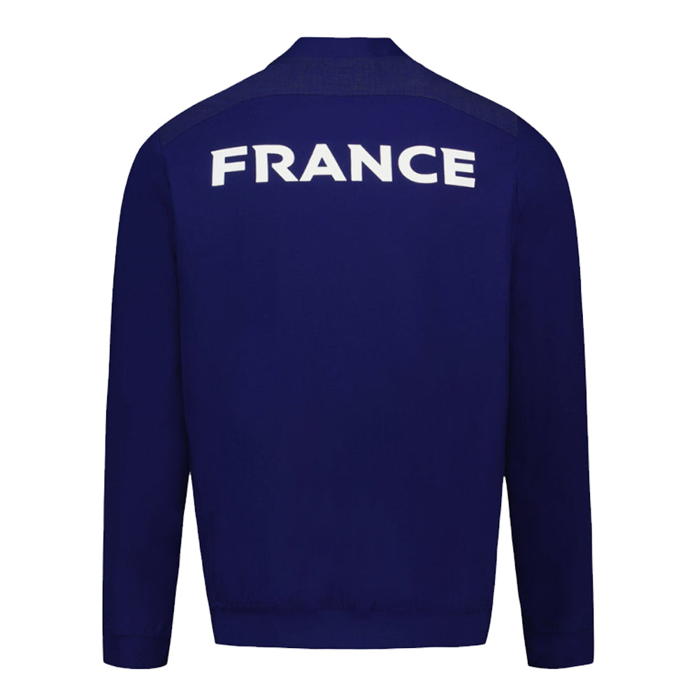 2023-2024 France Rugby Zipped Sweatshirt (Blue) Product - Sweat Tops Le Coq Sportif   