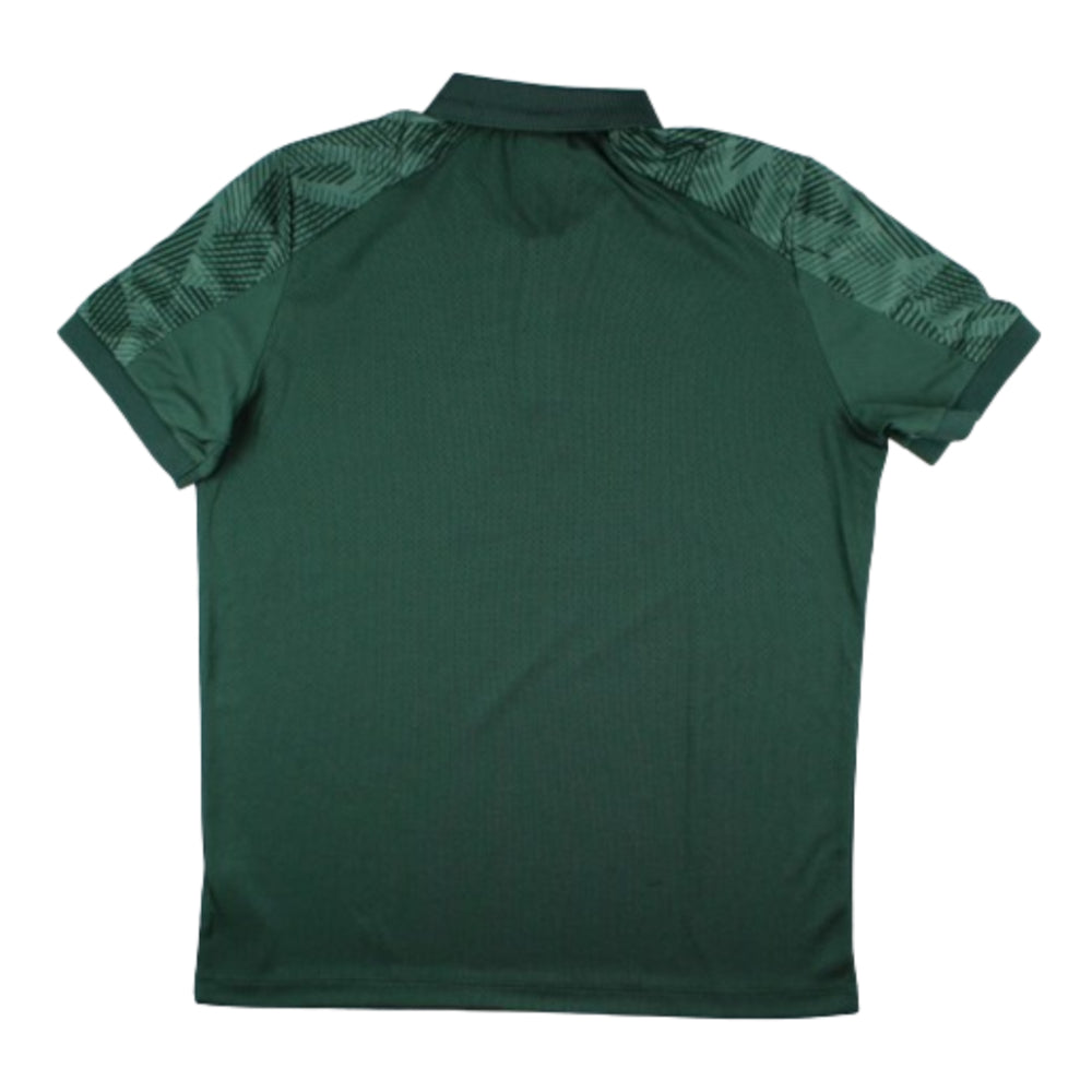 2023-2024 Newcastle Falcons Travel Player Poly Polo Shirt (Green) Product - Polo Shirts Macron   