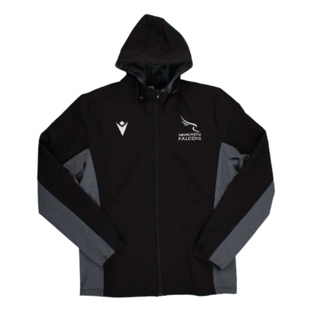 2023-2024 Newcastle Falcons Softshell Jacket (Black) Product - Jackets Macron   