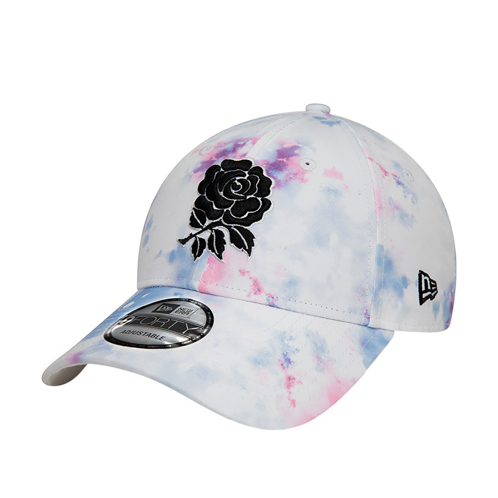 England Rugby Tiedye White 9FORTY Adjustable Cap Product - Headwear New Era   