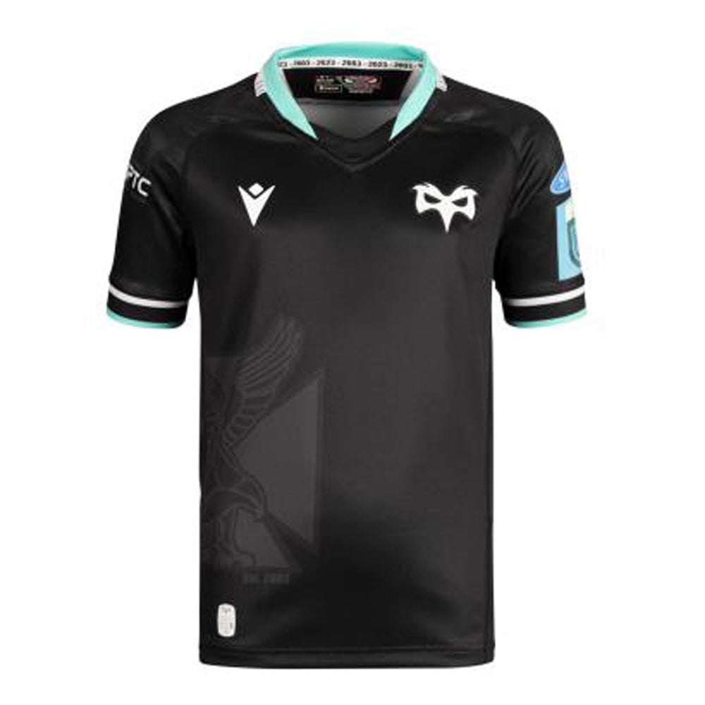 2023-2024 Ospreys Rugby Home Poly Replica Shirt (Kids) Product - Football Shirts Macron   