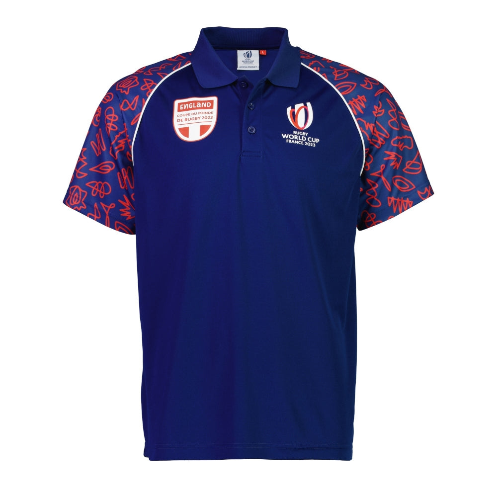 RWC 2023 England Polo - Navy Product - Training Tops Sportfolio   