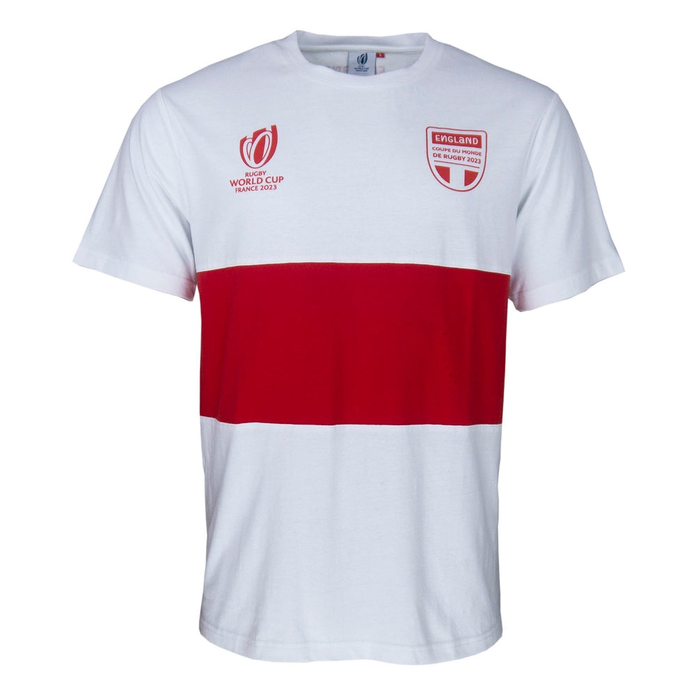 RWC 2023 England Stripe T-shirt - White Product - T-Shirt Sportfolio   