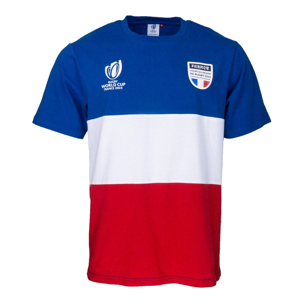 RWC 2023 France Stripe T-shirt - Navy Product - T-Shirt Sportfolio   