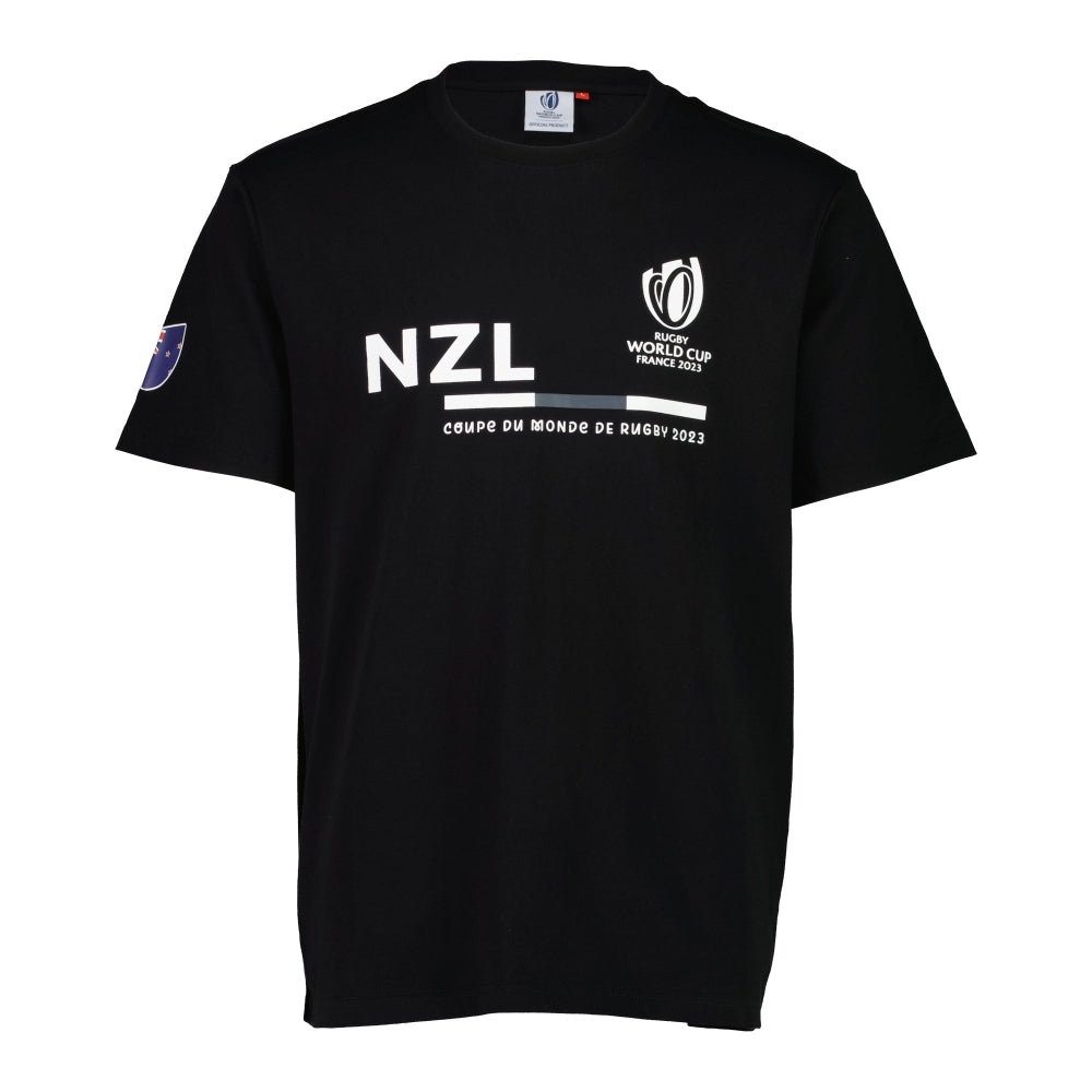 RWC 2023 New Zealand Supporter T-shirt - Black Product - T-Shirt Sportfolio   