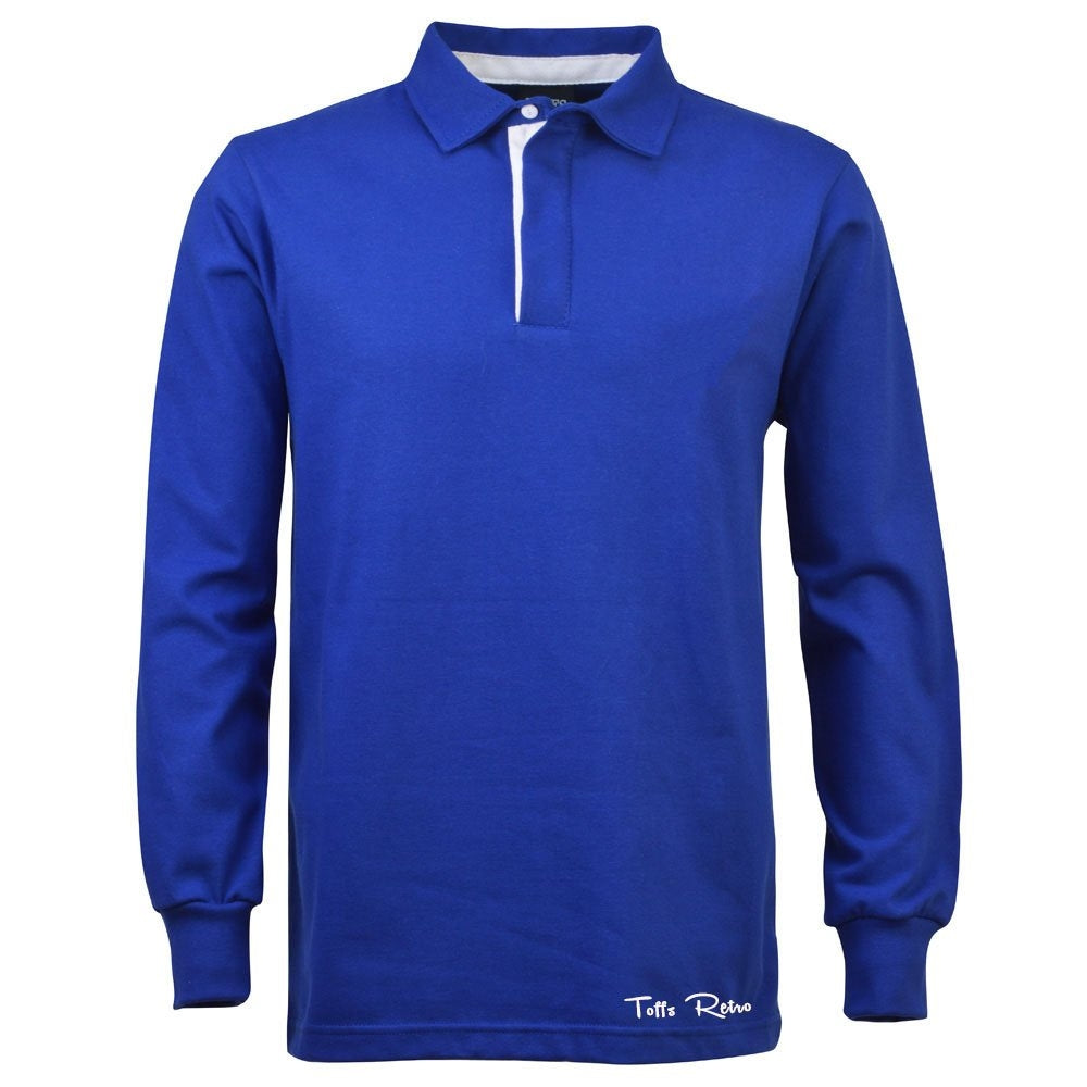 TOFFS Classic Retro Royal Blue Rugby Style Long Sleeve Shirt Product - Football Shirts Toffs   