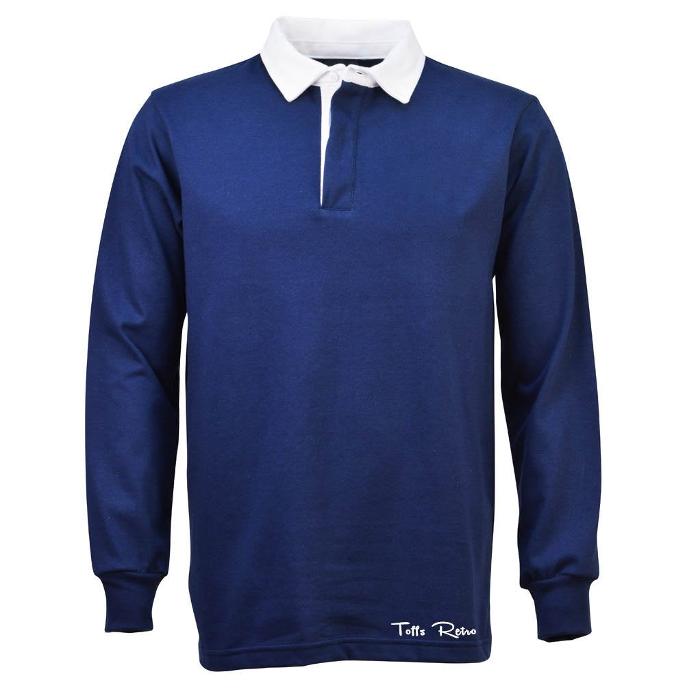 TOFFS Classic Retro Navy Long Sleeve Rugby Stlye Shirt Product - Football Shirts Toffs   