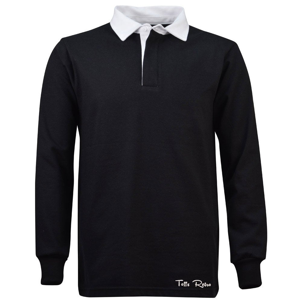 TOFFS Classic Retro Black Long Sleeve Rugby Style Shirt Product - Football Shirts Toffs   