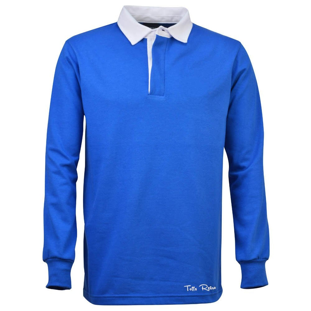 TOFFS Classic Retro Royal Blue Long Sleeve Rugby Syle Shirt Product - Football Shirts Toffs   