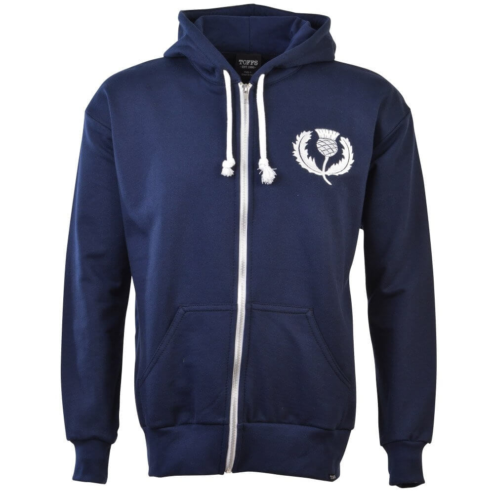 Scotland 1925 Vintage Rugby Zipped Hoodie - Navy Product - General Toffs   