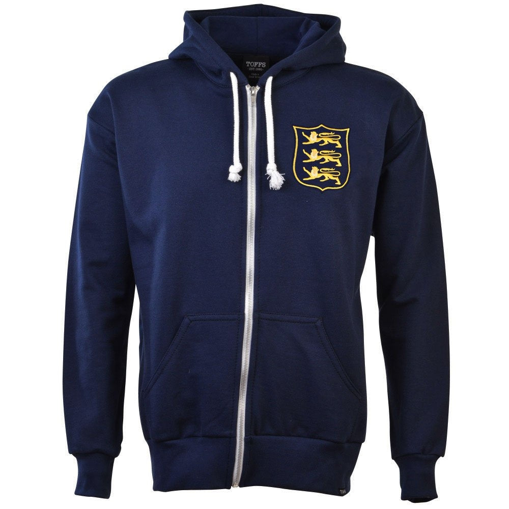 British & Irish Lions 1930s Vintage Rugby Zipped Hoodie Navy Product - General Toffs   